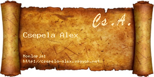 Csepela Alex névjegykártya